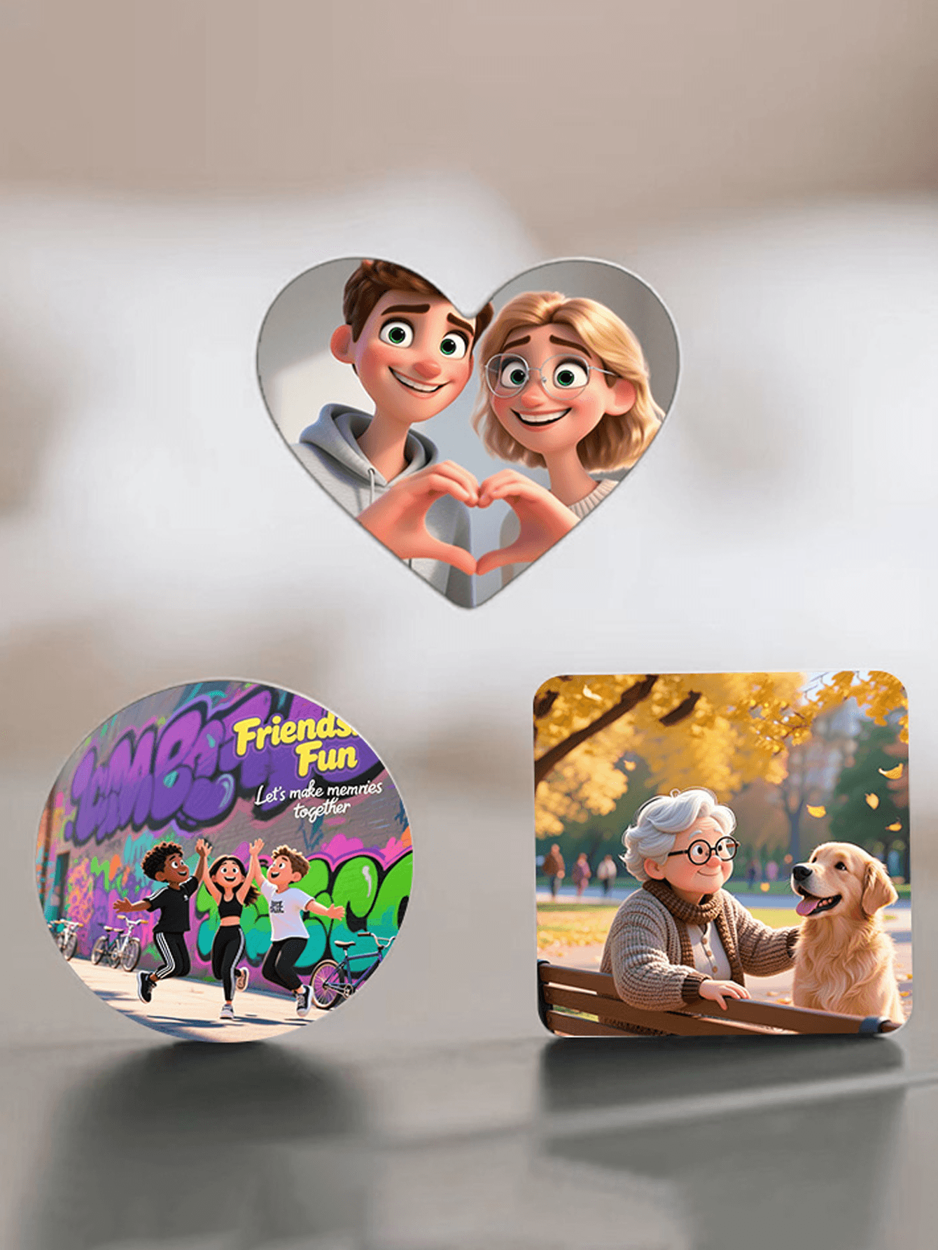 Pixar-Style Photo Customization for refrigerator sticker